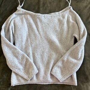 Abercrombie & Fitch Off-the-Shoulder Light Gray Sweater
